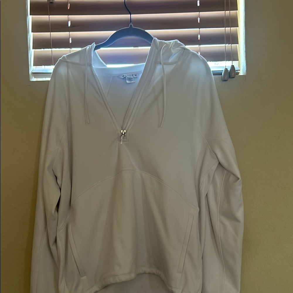 Athleta White Hoodie Sweatshirt